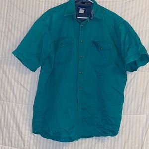 Vintage Wrangler Western Shirt Button Up Short Sleeve Size Large